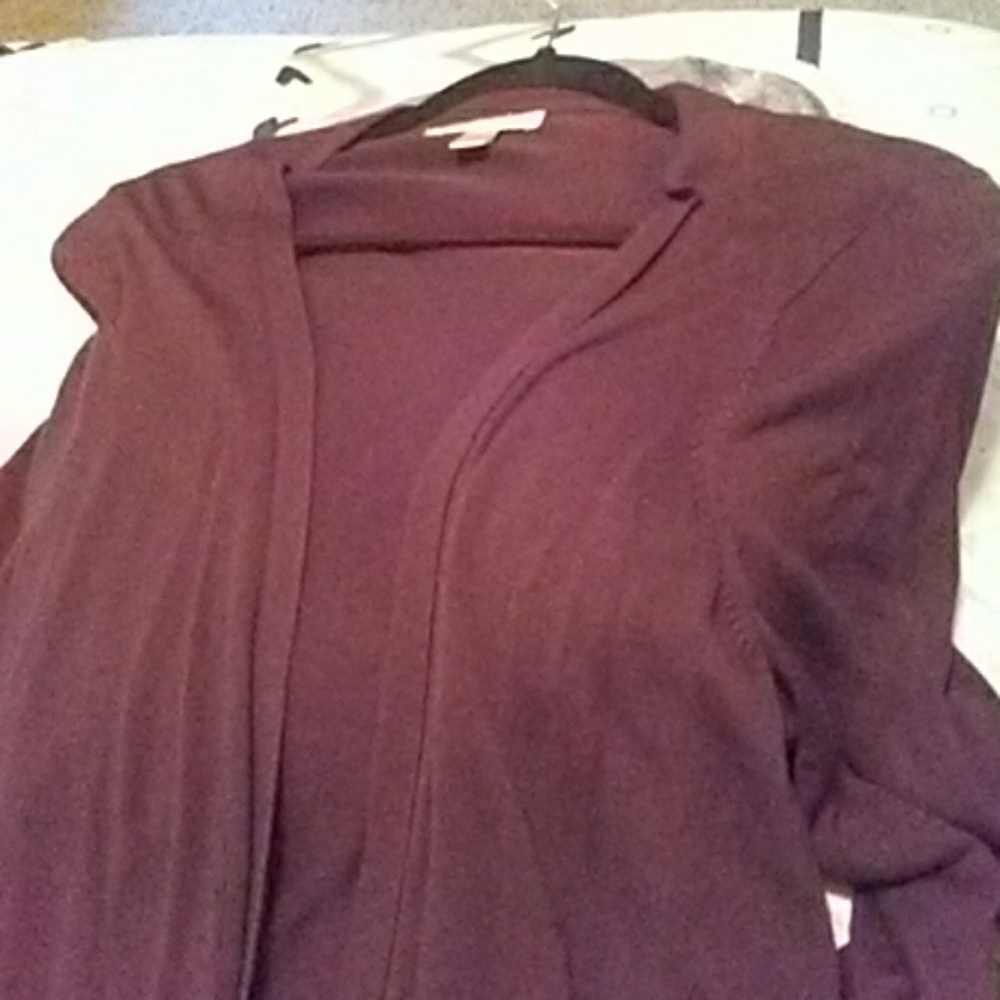 Brown open cardigan